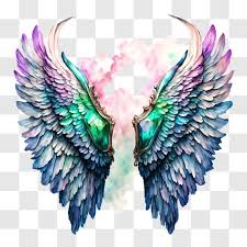 colorful angel wings for decorative