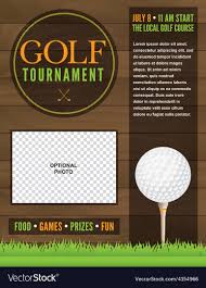 Golf Tournament Flyer Template Vector Pic On Golf Tournament