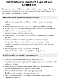administrative istant support job