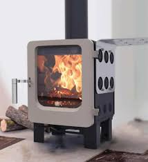 wood burning stove with a heat pump