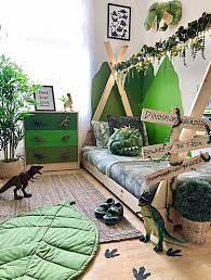 kids bedroom with dinosaurs