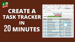 design your own excel task tracker in