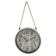 Buy Retro Style Hanging Wall Clock Grey
