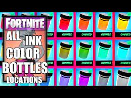 Color Ink Bottles Locations For Paint