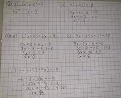 7. Rozwiąż równania wybraną metodąa) 3x(x-5)=9b) 4(x+1)=-810. Rozwiąż  równaniaa) 2(x+4)+6x=8b) - Brainly.pl