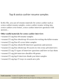 Top 8 Costco Cashier Resume Samples