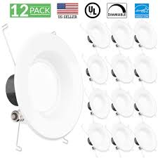 Sunco 12 Pack 13watt 6 Inch Energy Star Dimmable Led Recessed Lighting Fixture Retrofit Downlight 5000k Daylight Led Ceiling Light 830lm Meets Title 24 Requirements Rohs 5 Year Warranty Walmart Com Walmart Com