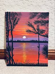 Acrylic Painting Savannah Sunset