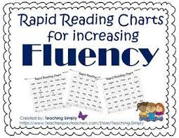 Fluency Practice With Rapid Reading Charts Rti Small