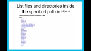 list files and directories inside the