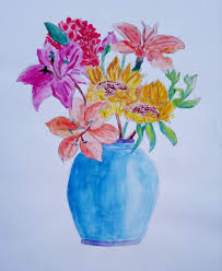 fl vase painting by fatima sohail