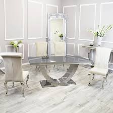 Avon Grey Glass Dining Table With 4