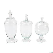 Glass Jar Set 3 Pc Oriental Trading