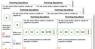 Year 6 Forming Equations Lesson