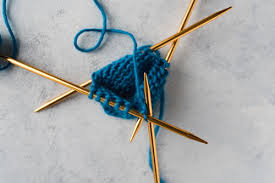 Image result for knitting on dpns needles image