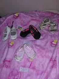 Lot 3 Pairs Baby Girls White Healthtex Dress Shoes Nike
