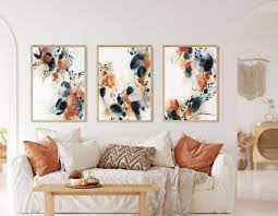 Abstract Paintings Set Of 3 Canvas