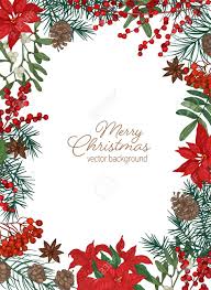 Christmas Greeting Card Template With Festive Wish Inside Border