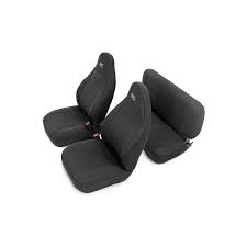 Rough Country Neoprene Seat Covers Fits 1997 2002 Jeep Wrangler Tj 1st 2nd Row Water Resistant Black 91000