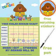 Hey Duggee Reward Chart Childrens Personalised Free Stickers