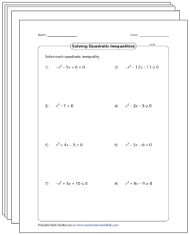 Mathworksheets4kids.com offers a huge collection of worksheets in math, english, science and social studies to support teachers and parents. Inequalities Worksheets