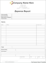 Business Trip Expense Report Template Expense Report