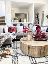 Remove the parts and cut shorten the base and then refit the top in place. Affordable Buffalo Plaid Holiday Pillows And Decor Buffalo Plaid Pillows And Tabletop Christmas Trees On A Round Wood Coffee Table 2 Cc Mike
