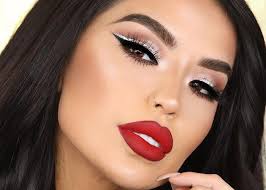 red lip makeup look deals benim k12