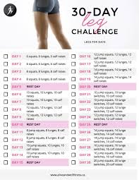 30 Day Leg Challenge To Do In Conjunction With 30 Day