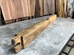 reclaimed oak mantel beam