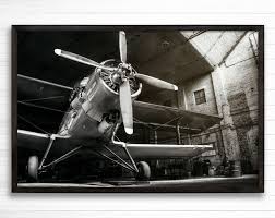 Vintage Airplane Wall Art Home Wall