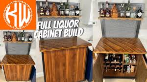 diy industrial modern liquor cabinet