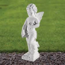 Angel 25cm Marble Resin Garden Statue