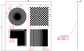 Detailed View Optical Resolution Chart Test Chart