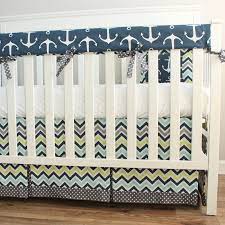 Boy Crib Bedding Set Navy Blue Gray