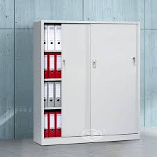 Locking 2 Sliding Door Storage Cabinet