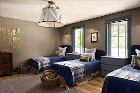 navy blue twin beds with gray ikea malm