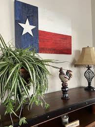 Wooden Texas Lone Star Flag Wall Art