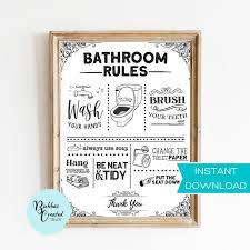 Above Toilet Sign Printable Wall Art