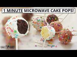 1 minute microwave cake pops the