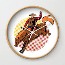 Vintage Retro Western Cowboy Horseback