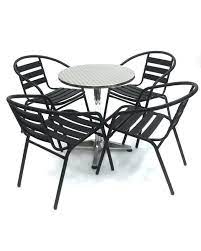 black steel garden furniture set