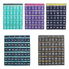Numbered Classroom Pocket Chart For Cell Phones Calculator Holders With 4 Hooks