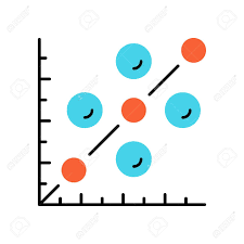 Scatter Plot Color Icon Scattergram Mathematical Diagram Symbolic