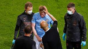 Kevin de bruyne fractured his nose and eye socket during manchester city's champions league final loss to chelsea with less than two weeks before the start of the european championship. W5p1hu8xpt E M
