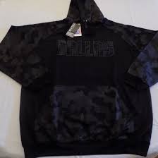 Details About Dallas Mavericks Camo Hoodie 2xl Camoflauge Black Embroidered Logos Majestic Nba
