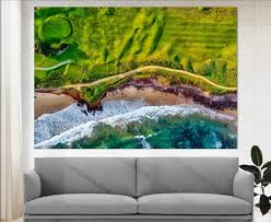 Ocean Canvas Print Golf Wall Art Golf