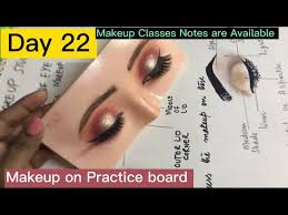 eyemakeup on practice makeup board