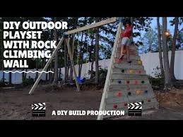 Diy Swing Set With Rock Climbing Wall