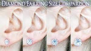 earring diamond size comparison 1